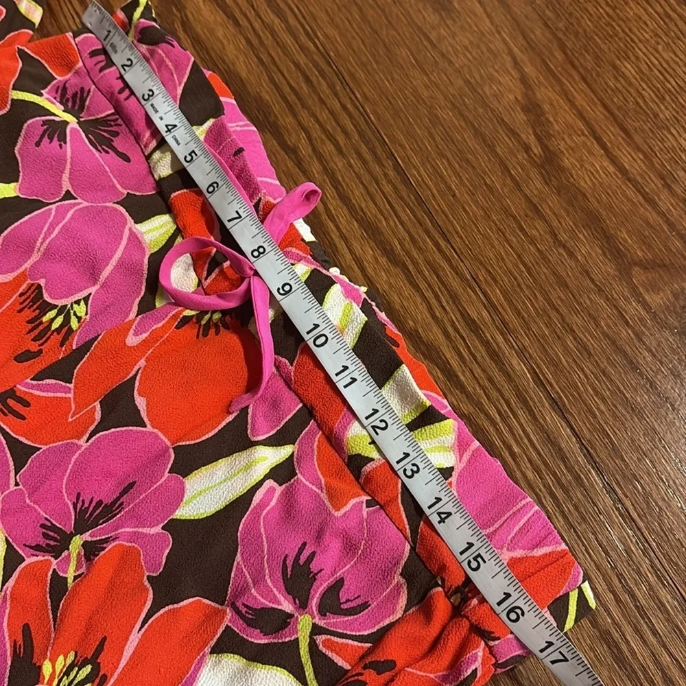 kate spade tropical Hutton lounge crop pants pull on style textured viscose 8